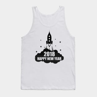 2018 Happy New Year Rocket Celebration Tank Top